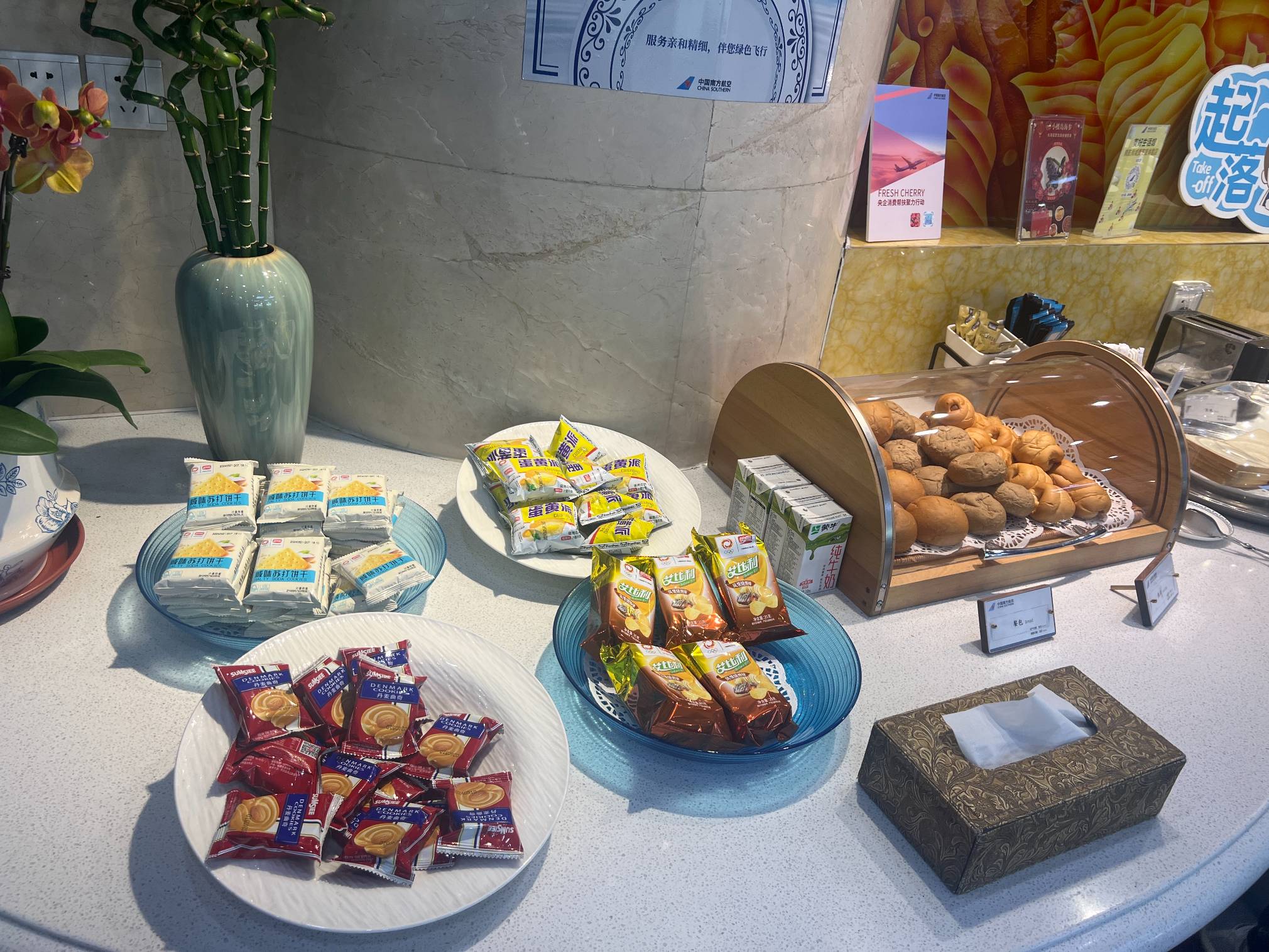 Бизнес-зал South Airlines First Class and Business Class Pearl Member Lounge (T1 International) в аэропорту Международный аэропорт Далянь Чжоушуйцзы (DLC)